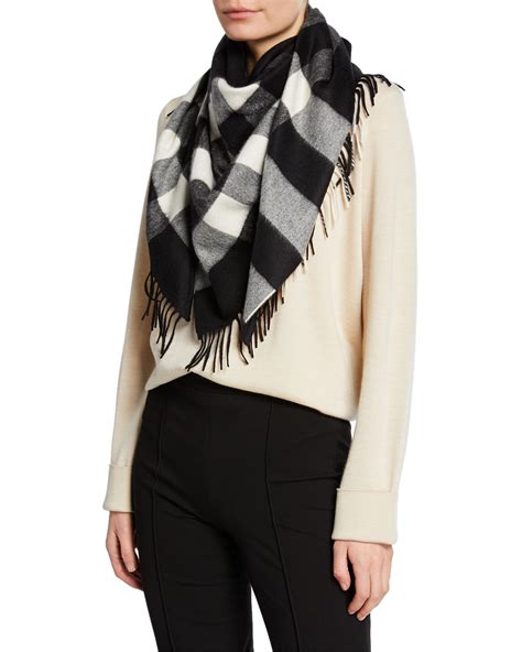 burberry mega check cashmere bandana scarf|Burberry Half Mega Check Cashmere Bandana Scarf.